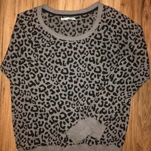 Maurices leopard print slouchy long sleeve